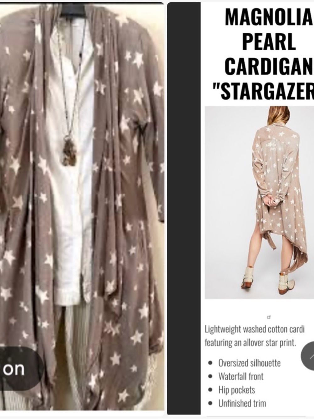 Magnolia Pearl Star Galaxy Karisa Cardigan Rare Sold Out